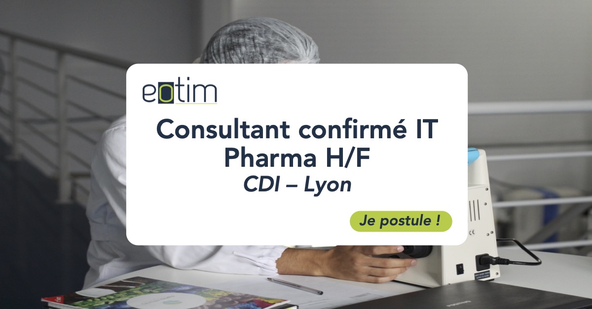 Consultant confirmé IT Pharma H/F