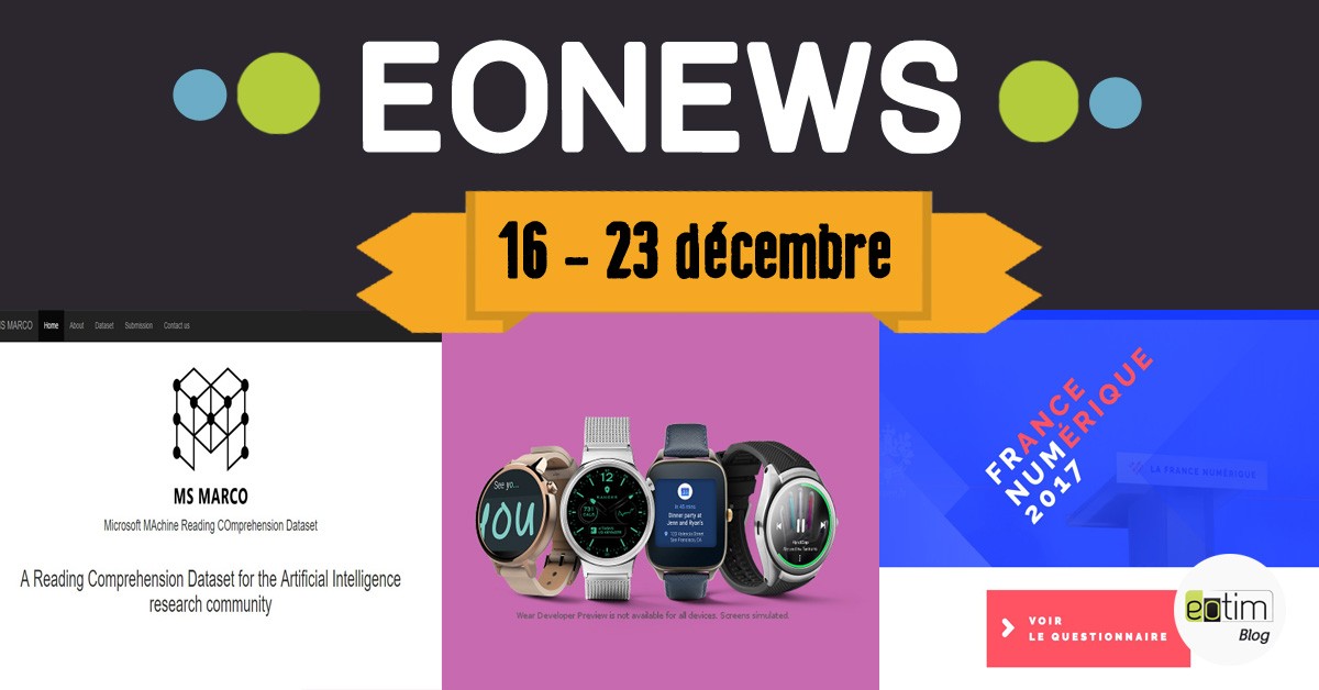 Eonews : l'essentiel de la semaine (16 - 23 décembre)