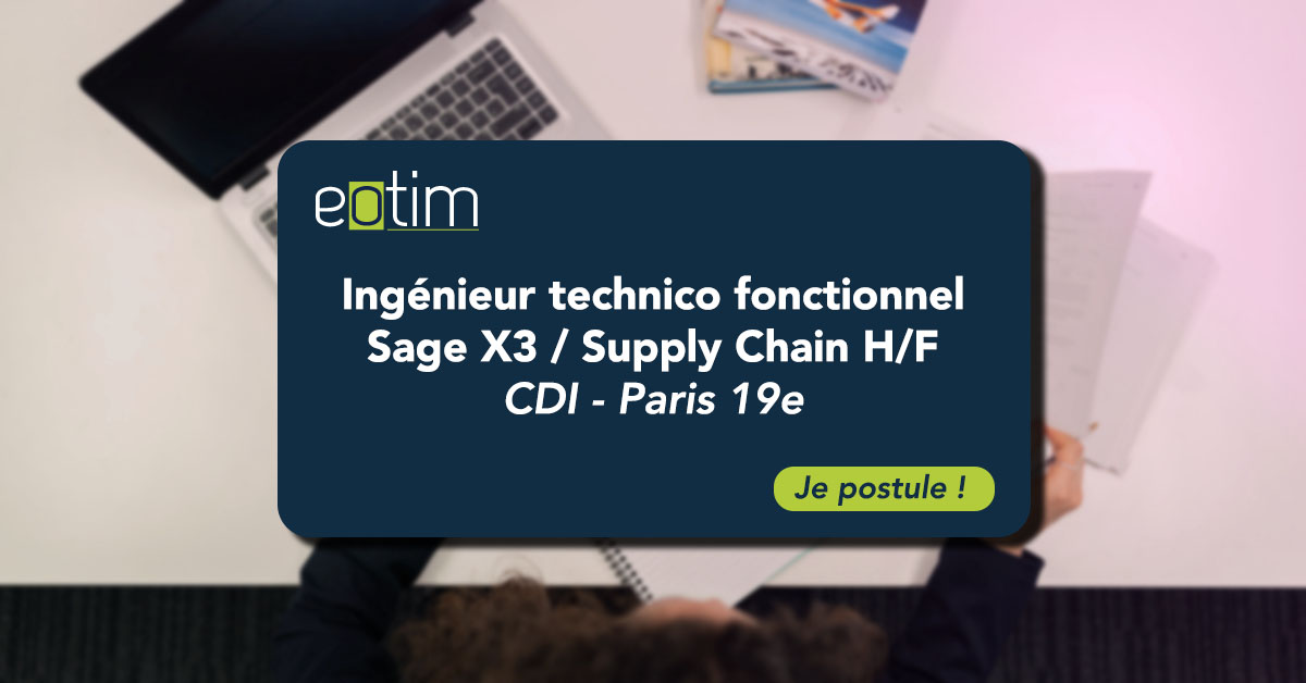 Ingénieur technico fonctionnel Sage X3 / Supply Chain H/F