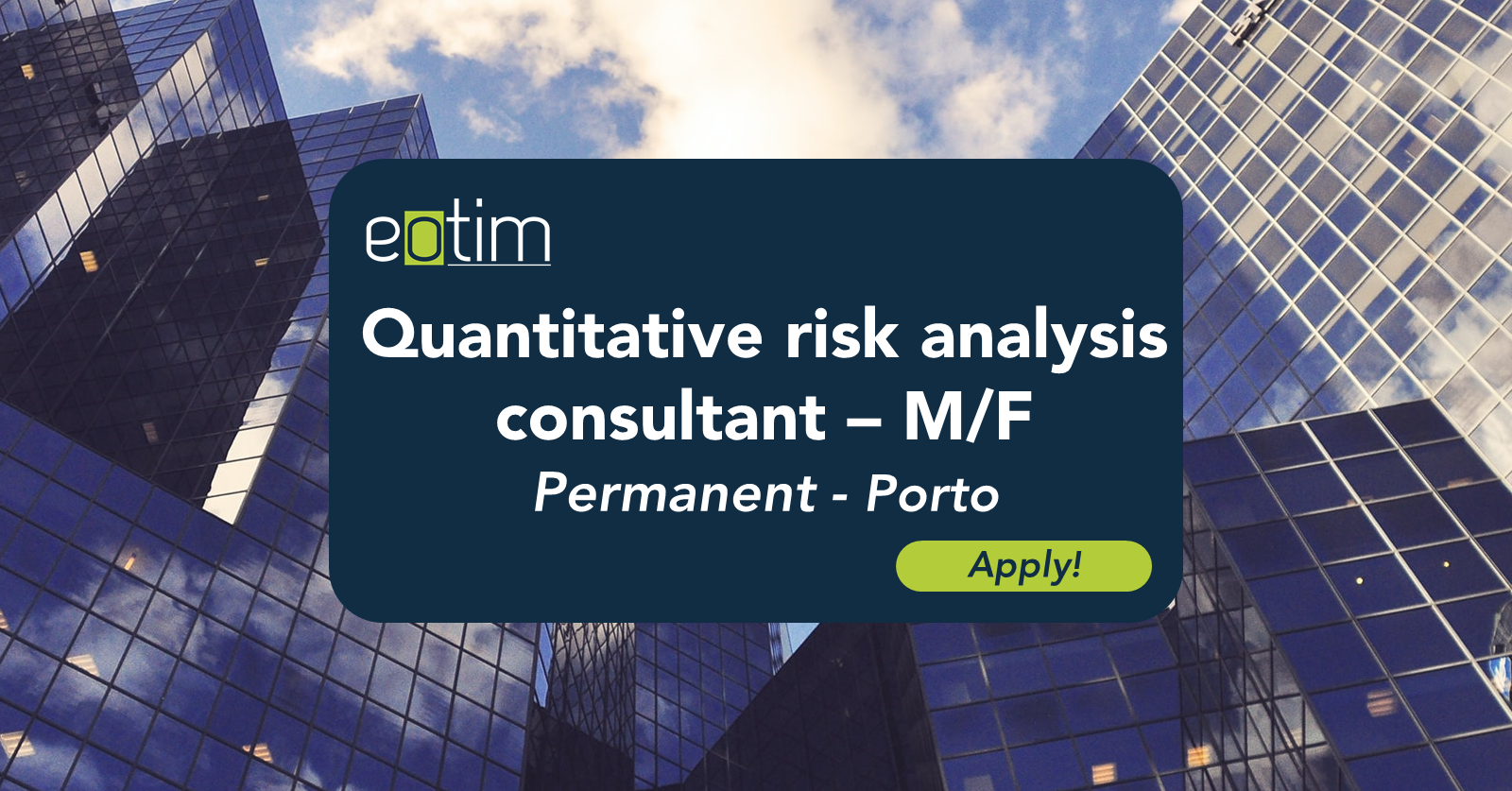 Quantitative risk analysis consultant – M/F