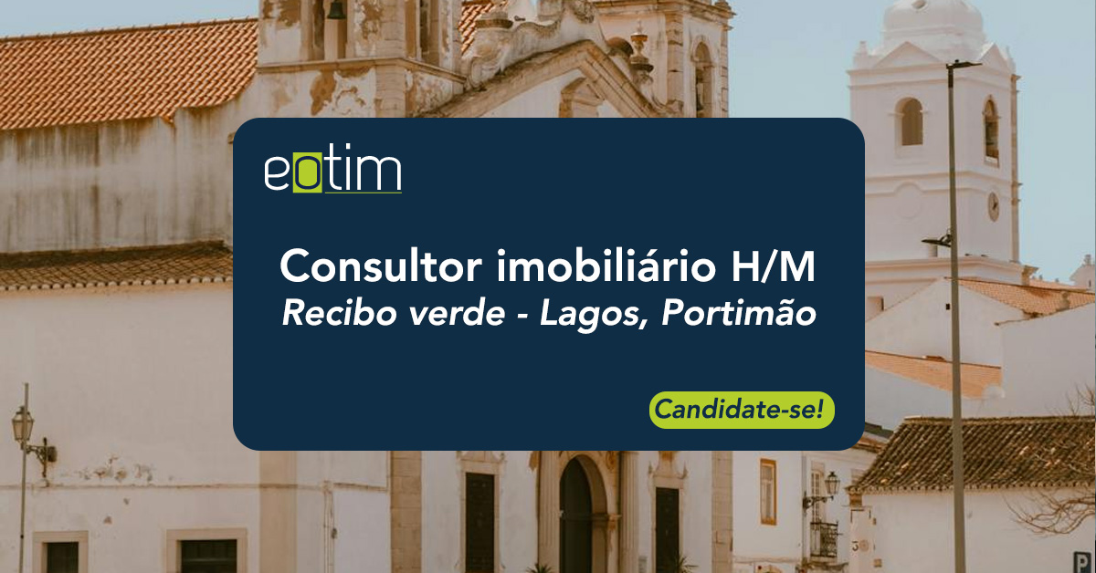 Consultor imobiliário M/F